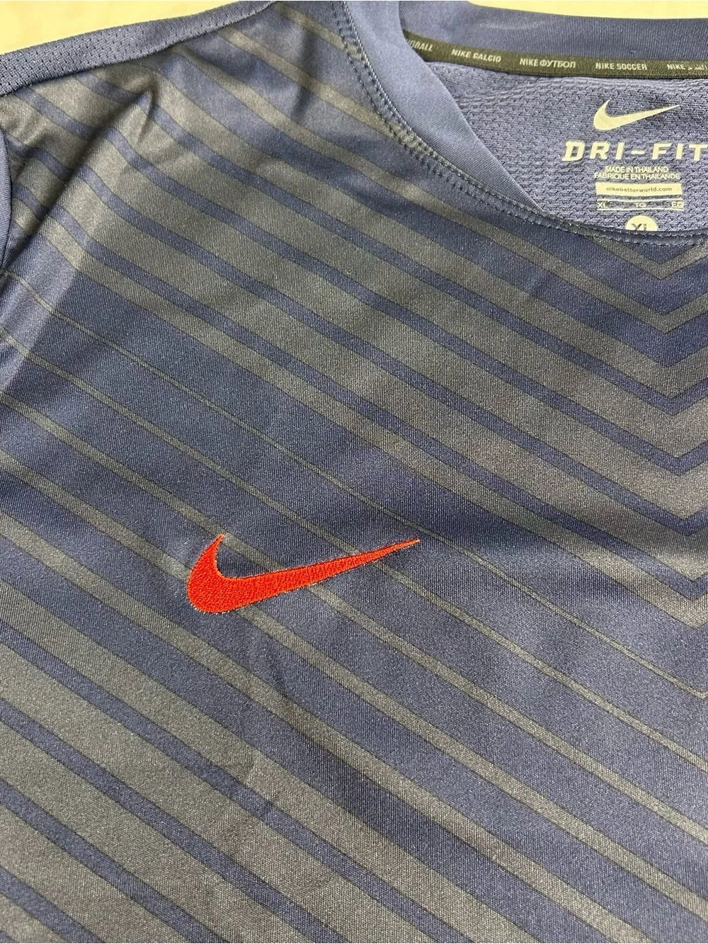 Nike US Soccer USA Men's Dri-Fit Authentic Training Jersey Shirt Blue Navy XL
